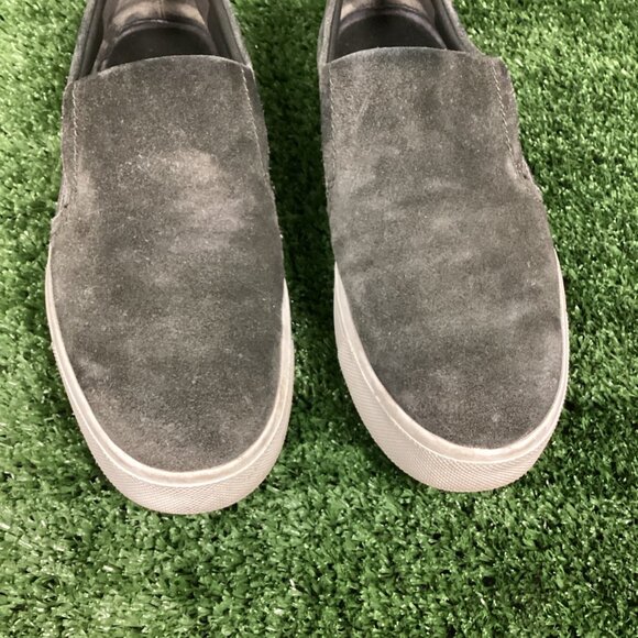 Vince Velvet Gray Sneaker Loafer Shoes 7M - Picture 3 of 10